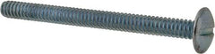 Value Collection - #10-24 UNC, 2-1/4" Length Under Head Slotted Drive Machine Screw - Truss Head, Grade 2 Steel, Zinc-Plated Finish, Without Washer - Exact Industrial Supply