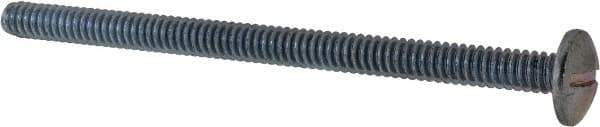 Value Collection - #10-24 UNC, 3" Length Under Head Slotted Drive Machine Screw - Truss Head, Grade 2 Steel, Zinc-Plated Finish, Without Washer - Exact Industrial Supply