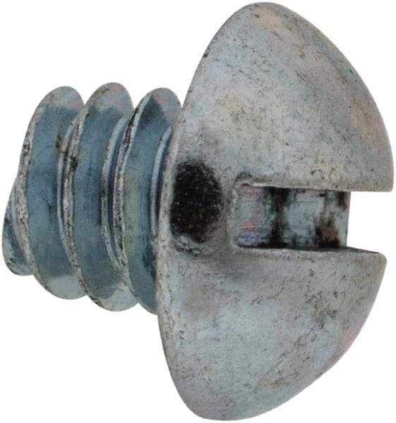 Value Collection - #10-24 UNC, 3/16" Length Under Head Slotted Drive Machine Screw - Round Head, Grade 2 Steel, Zinc-Plated Finish, Without Washer - Exact Industrial Supply