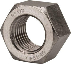 Value Collection - 1-1/4 - 7 UNC Stainless Steel Right Hand Hex Nut - 1-7/8" Across Flats, 1-1/16" High, Uncoated - Exact Industrial Supply
