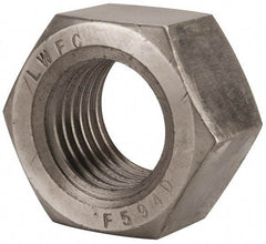 Value Collection - 1-3/4 - 5 UNC Stainless Steel Right Hand Hex Nut - 2-5/8" Across Flats, 1-1/2" High, Uncoated - Exact Industrial Supply