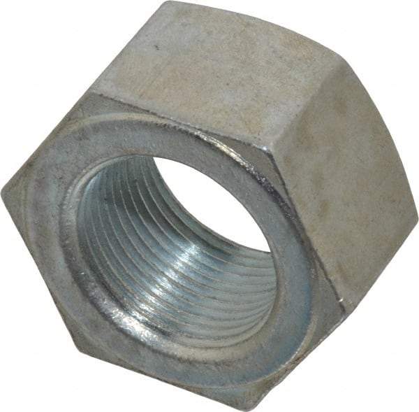 Value Collection - 1-1/4 - 12 UNF Steel Right Hand Hex Nut - 1-7/8" Across Flats, 1-1/16" High, Zinc Clear Finish - Exact Industrial Supply