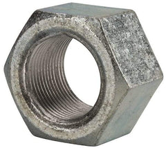Value Collection - 1-3/8 - 12 UNF Steel Right Hand Hex Nut - 2-1/16" Across Flats, 1-11/64" High, Zinc Clear Finish - Exact Industrial Supply