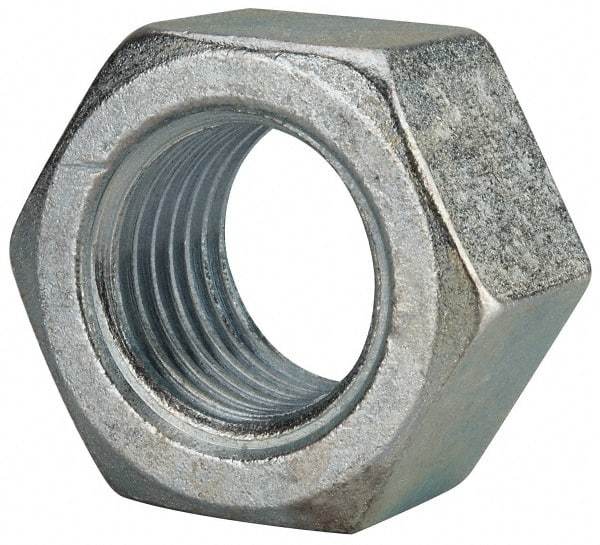 Value Collection - 2 - 4-1/2 UNC Steel Right Hand Hex Nut - 3" Across Flats, 1-23/32" High, Zinc Clear Finish - Exact Industrial Supply