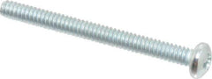 Value Collection - #4-40 UNC, 1-1/4" Length Under Head Phillips Drive Machine Screw - Pan Head, Grade 2 Steel, Zinc-Plated Finish, Without Washer - Exact Industrial Supply