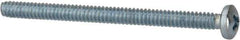 Value Collection - #4-40 UNC, 1-1/2" Length Under Head Phillips Drive Machine Screw - Pan Head, Grade 2 Steel, Zinc-Plated Finish, Without Washer - Exact Industrial Supply