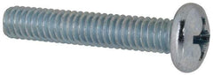 Value Collection - #12-24 UNC, 1-1/4" Length Under Head Phillips Drive Machine Screw - Pan Head, Grade 2 Steel, Zinc-Plated Finish, Without Washer - Exact Industrial Supply