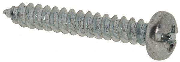 Value Collection - #4 Pan Head Slotted Phillips Sheet Metal Screw - Steel, 3/4" Length Under Head, Grade 2 - Exact Industrial Supply
