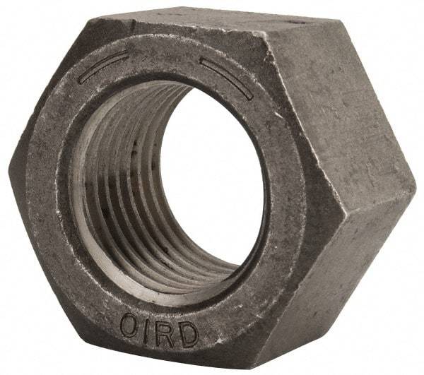 Value Collection - 2-1/4 - 4-1/2 UNC Steel Right Hand Hex Nut - 3-3/8" Across Flats, 1-15/16" High, Uncoated - Exact Industrial Supply