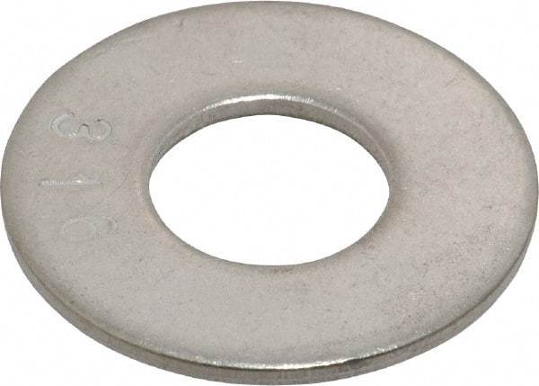 Value Collection - 7/16" Screw, Grade 316 Stainless Steel Standard Flat Washer - 1/2" ID x 1-1/8" OD, 0.062" Thick, Plain Finish - Exact Industrial Supply