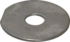 Value Collection - 3/8" Screw, Grade 316 Stainless Steel Fender Flat Washer - 0.399" ID x 1-1/2" OD, 0.069" Thick, Plain Finish - Exact Industrial Supply