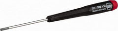 Wiha - 3/32" Precision Miniature Hex Driver - 2-23/64" Bade Length, Tapered Handle, 6-3/4" OAL - Exact Industrial Supply