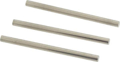 Van Keuren - 4 TPI, 1/4 Inch Pitch, 1-1/2 Inch Long, Thread Pitch Diameter Measuring Wire - 0.1291 Inch Nominal Best Wire Diameter, 0.1708 Inch Nominal Constant, 3 Pieces - Exact Industrial Supply