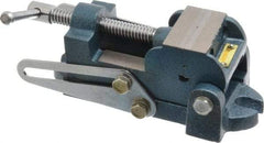 Interstate - 2" Jaw Opening Capacity x 1" Throat Depth, Angle Drill Press Vise - 2-1/2" Wide x 1.35" High Jaw, Stationary Base, Standard Speed, 7.59" OAL x 2.87" Overall Height, Cast Iron - Exact Industrial Supply