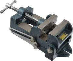 Interstate - 3-3/4" Jaw Opening Capacity x 1-3/4" Throat Depth, Angle Drill Press Vise - 4-1/2" Wide x 1.62" High Jaw, Stationary Base, Standard Speed, 10-15/16" OAL x 3.7" Overall Height, Cast Iron - Exact Industrial Supply