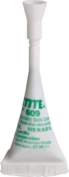 Loctite - 0.5 mL, Green, Medium Strength Gel Retaining Compound - Series 609, 24 hr Full Cure Time - Exact Industrial Supply