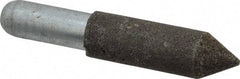 Grier Abrasives - 5/8" Diam 150 Grit 60° Included Angle Center Lap - Aluminum Oxide, Very Fine Grade, Extra Hard Density, Shank Mounted - Exact Industrial Supply