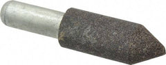 Grier Abrasives - 3/4" Diam 80 Grit 60° Included Angle Center Lap - Aluminum Oxide, Medium Grade, Extra Hard Density, Shank Mounted - Exact Industrial Supply