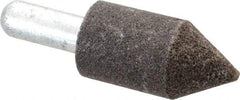 Grier Abrasives - 1" Diam 80 Grit 60° Included Angle Center Lap - Aluminum Oxide, Medium Grade, Extra Hard Density, Shank Mounted - Exact Industrial Supply