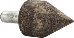Grier Abrasives - 1-1/2" Diam 150 Grit 60° Included Angle Center Lap - Aluminum Oxide, Very Fine Grade, Extra Hard Density, Shank Mounted - Exact Industrial Supply
