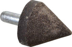 Grier Abrasives - 2" Diam 80 Grit 60° Included Angle Center Lap - Aluminum Oxide, Medium Grade, Extra Hard Density, Shank Mounted - Exact Industrial Supply