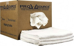 PRO-SOURCE - 40 Inch Long Virgin Terry Cotton Towels - White, Terry Cloth, Low Lint, Box - Exact Industrial Supply