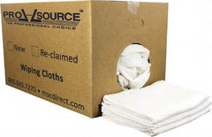 PRO-SOURCE - 40 Inch Long Virgin Terry Cotton Towels - White, Terry Cloth, Low Lint, Box - Exact Industrial Supply