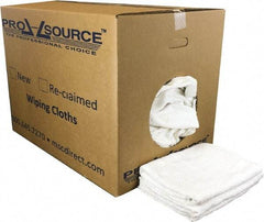 PRO-SOURCE - 40 Inch Long Virgin Terry Cotton Towels - White, Terry Cloth, Medium Lint, Box - Exact Industrial Supply