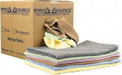 PRO-SOURCE - 16 Inch Long x 16 Inch Wide Virgin Car Wash Cotton Towels - Assorted Colors, Terry Cloth, Medium Lint, 5 Lbs. at 2 to 4 per Pound, Box - Exact Industrial Supply