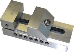 Interstate - 4" Jaw Width, 4-7/8" Jaw Opening Capacity, 1-3/4" Jaw Height, Toolmaker's Vise - Flat Jaw, 0.0002" Parallelism, 0.0002" Squareness, 9-5/8" OAL x 3-1/2" OAH - Exact Industrial Supply