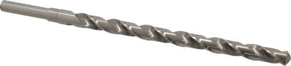 Michigan Drill - 5/8" Drill, 118° Point, High Speed Steel Silver Deming & Reduced Shank Drill Bit - Oxide Finish, 12" OAL, Straight Shank, 9" Flute Length, Right Hand Cut, Standard Point, Spiral Flute, Regular Spiral - Exact Industrial Supply