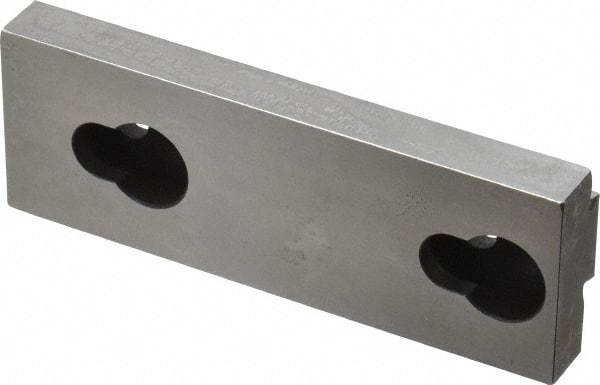 Kurt - 3.969" Wide x 1-3/8" High x 35/64" ThickDouble Step Vise Jaw - Steel, Fixed Jaw, Compatible with 4" Vises - Exact Industrial Supply