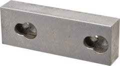 Kurt - 3.969" Wide x 1-3/8" High x 0.73" ThickFlat/No Step Vise Jaw - Semi-Hard, Steel, Fixed Jaw, Compatible with 4" Vises - Exact Industrial Supply