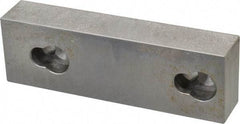 Kurt - 5.969" Wide x 1.88" High x 1-1/8" ThickFlat/No Step Vise Jaw - Semi-Hard, Steel, Fixed Jaw, Compatible with 6" Vises - Exact Industrial Supply