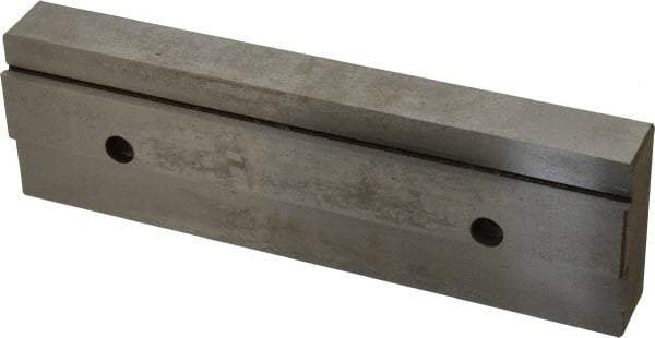 Kurt - 7.969" Wide x 2.44" High x 1.075" ThickDouble Step Vise Jaw - Steel, Fixed Jaw, Compatible with 8" Vises - Exact Industrial Supply