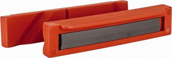 Flexbar - 5" Jaw Width, Nylon, Bowed Vise Jaw Cap - Magnetic Attachment - Exact Industrial Supply