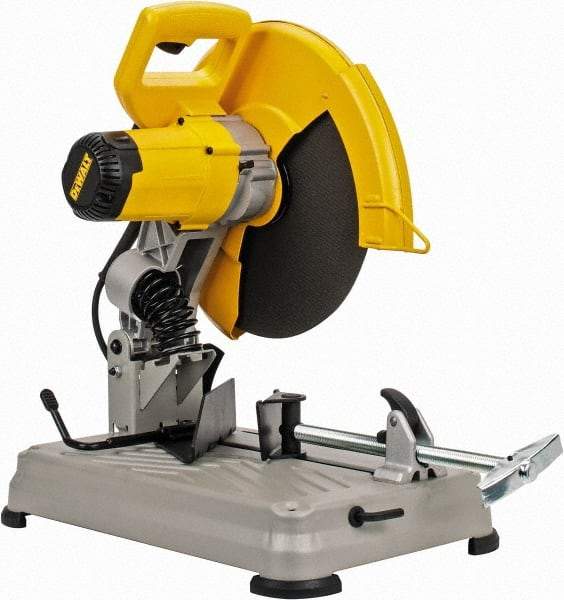 DeWALT - 14" Blade Diam, 1" Arbor Hole, Miter Chop & Cutoff Saw - 1 Phase, 4,000 RPM, 5.5 hp, 120 Volts - Exact Industrial Supply