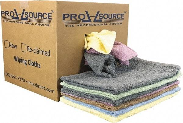 PRO-SOURCE - Virgin Cotton Car Wash Towels - Assorted Colors, Terry Cloth, Low Lint, 10 Lbs. at 2 to 4 per Pound, Box - Exact Industrial Supply