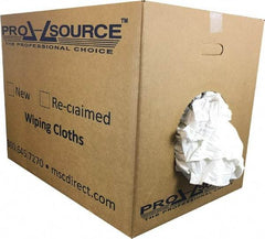 PRO-SOURCE - Cotton Reclaimed Medium Weight Rags - White, Low Lint, 50 Lbs. Bale - Exact Industrial Supply