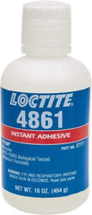 Loctite - 1 Lb Bottle Clear Instant Adhesive - Series 4861, 20 sec Fixture Time, 24 hr Full Cure Time, Bonds to Metal & Plastic - Exact Industrial Supply