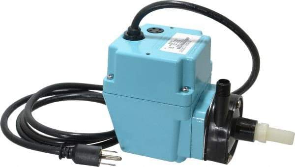 Little Giant Pumps - 1/40 HP, 5.1 psi, Nylon Miniature Submersible Pump - 1/2 Inch Inlet, 1/4 Inch Outlet, 6 Ft. Long Power Cord, 1.7 Amp - Exact Industrial Supply
