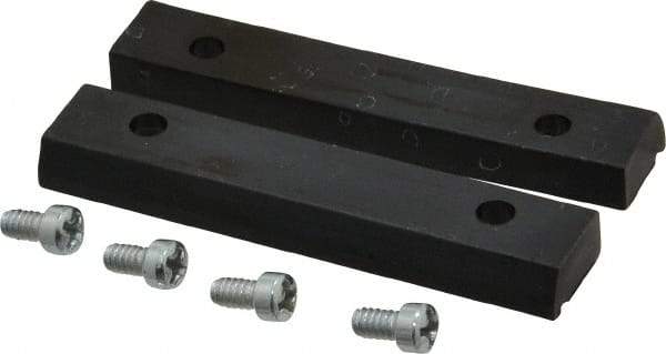 Panavise - 2-1/2" Wide x 1/2" High x 1/4" Thick, V-Groove Vise Jaw - Nylon, Fixed Jaw - Exact Industrial Supply