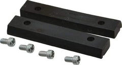 Panavise - 2-1/2" Wide x 1/2" High x 1/4" Thick, V-Groove Vise Jaw - Nylon, Fixed Jaw - Exact Industrial Supply