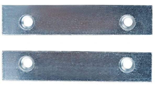 Panavise - 2-1/2" Wide x 1/2" High x 1/4" Thick, Flat/No Step Vise Jaw - Steel, Fixed Jaw - Exact Industrial Supply