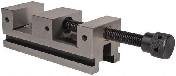 Interstate - 3-7/8" Jaw Width, 4-3/4" Jaw Opening Capacity, 1-9/16" Jaw Height, Toolmaker's Vise - V-Groove Jaw, 0.0001" Parallelism, 0.0002" Squareness, 10.23" OAL x 3-3/4" OAH - Exact Industrial Supply