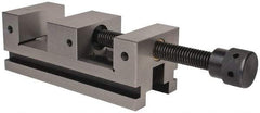 Interstate - 3-7/8" Jaw Width, 4-3/4" Jaw Opening Capacity, 1-9/16" Jaw Height, Toolmaker's Vise - V-Groove Jaw, 0.0001" Parallelism, 0.0002" Squareness, 10.23" OAL x 3-3/4" OAH - Exact Industrial Supply