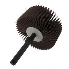 Mounted Flap Wheel: 1″ Face Width, 80 Grit, Aluminum Oxide Coated, Medium, 25,000 Max RPM