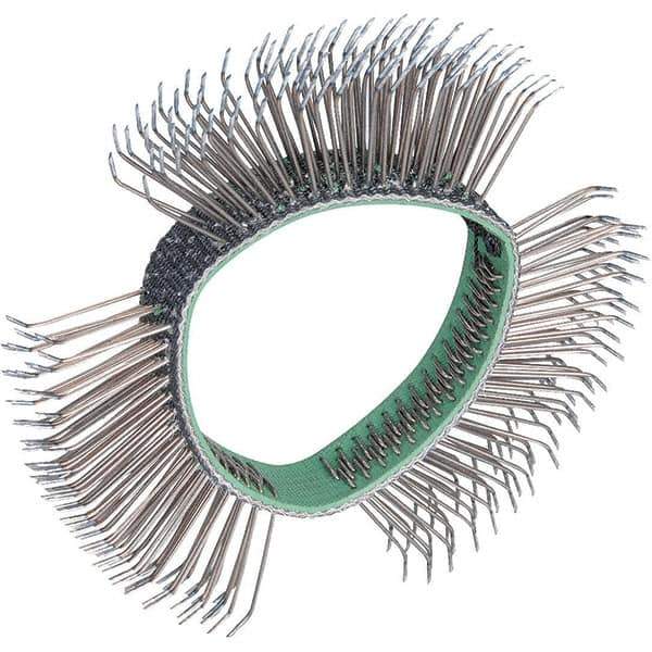 Dynabrade - 4" OD, Bent Filament Wheel Brush - 1/2" Face Width - Exact Industrial Supply