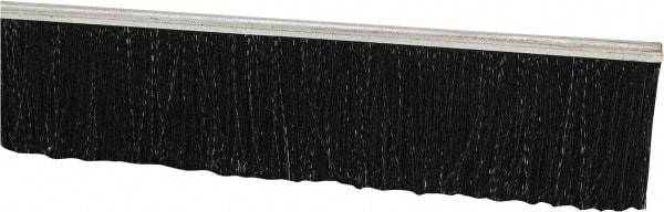 PRO-SOURCE - 1/2" Back Strip Brush Width, Metal Black Nylon Strip Brush - 3" Bristle Length, Nylon, 72" OAL - Exact Industrial Supply