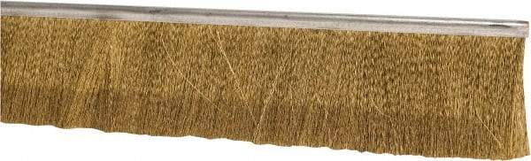 PRO-SOURCE - 5/16" Back Strip Brush Width, Stainless Steel Back Strip Brush - 2" Bristle Length, Stainless Steel, 36" OAL - Exact Industrial Supply